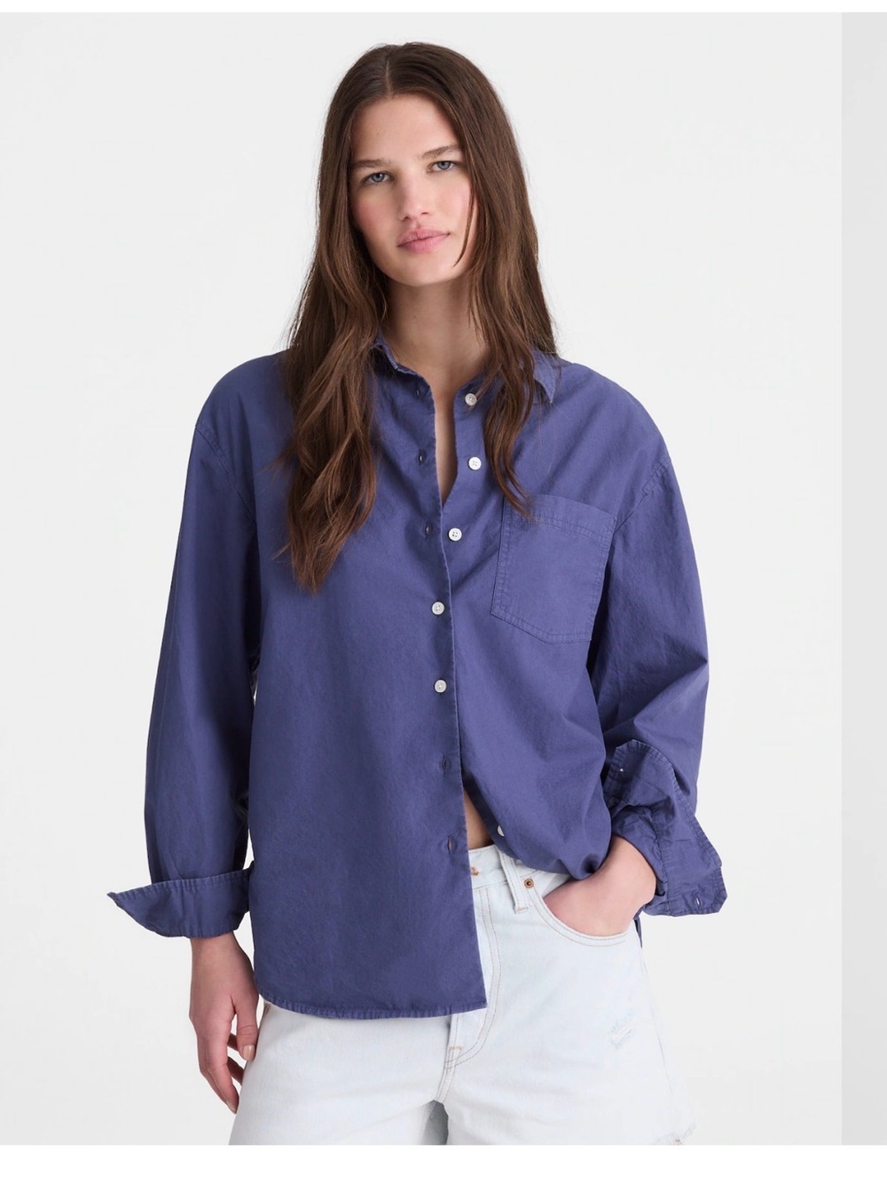 NWT Madewell 100% cotton The Easy Shirt in Poplin size XS